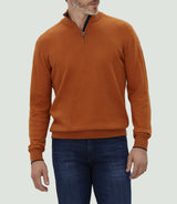 Pull col zippé camel "Lancelot" - IZAC