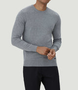 Pull col rond gris "Layton" - IZAC