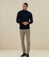 Pull col mi - haut marine "Lazare" - IZAC