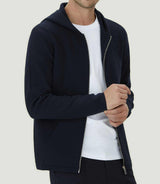 Gilet zippé à capuche marine "Leith" - IZAC