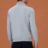 Pull à col mi - haut gris "Lorentin" - IZAC