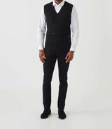 Gilet casual fantaisie noir "Larsen" - IZAC