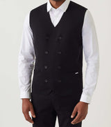 Gilet casual fantaisie noir "Larsen" - IZAC