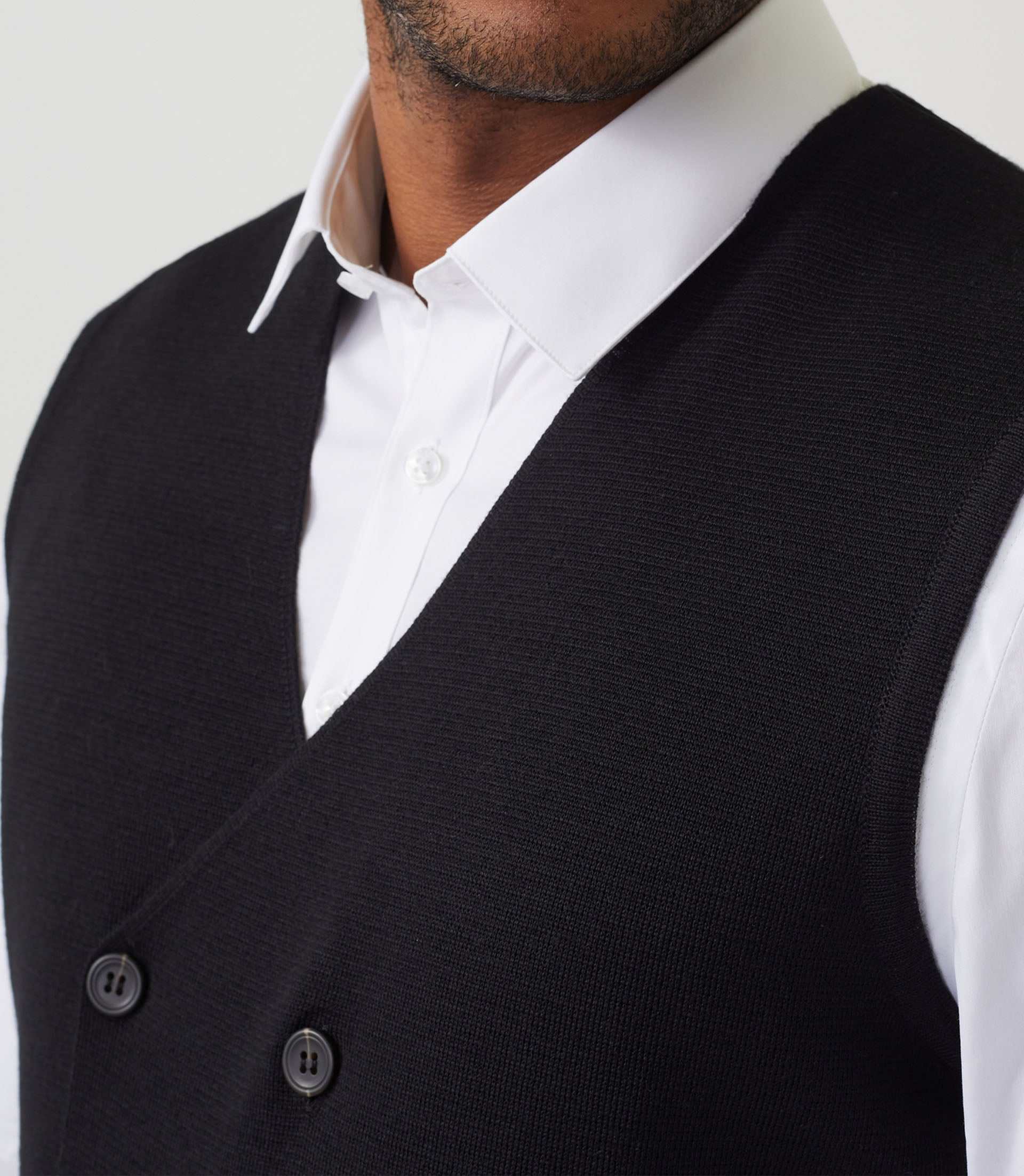 Gilet casual fantaisie noir "Larsen" - IZAC