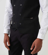 Gilet casual fantaisie noir "Larsen" - IZAC