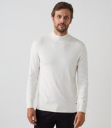 Pull col rond montant écru "Lazare" - IZAC