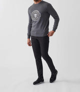 Pull col rond gris "Seito" - IZAC