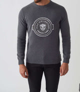 Pull col rond gris "Seito" - IZAC