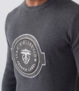 Pull col rond gris "Seito" - IZAC