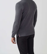 Pull col rond gris "Seito" - IZAC