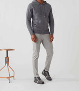 Gilet zippé à capuche gris "Sergei" - IZAC