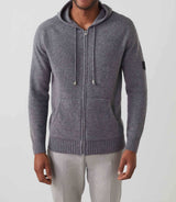 Gilet zippé à capuche gris "Sergei" - IZAC