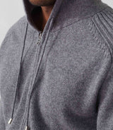 Gilet zippé à capuche gris "Sergei" - IZAC
