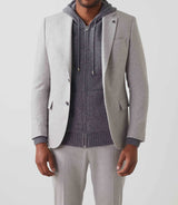 Gilet zippé à capuche gris "Sergei" - IZAC