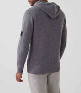Gilet zippé à capuche gris "Sergei" - IZAC
