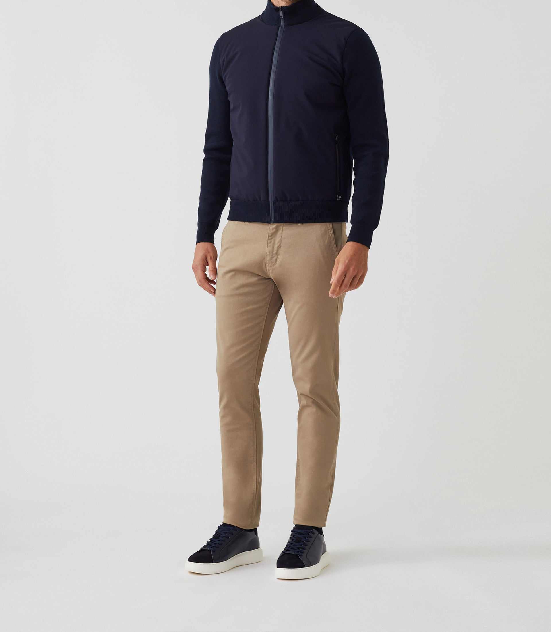 Gilet zippé col teddy marine "SWsherkan" - IZAC