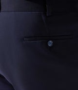 Pantalon ville en laine bleu marine FLATTEURBT - IZAC