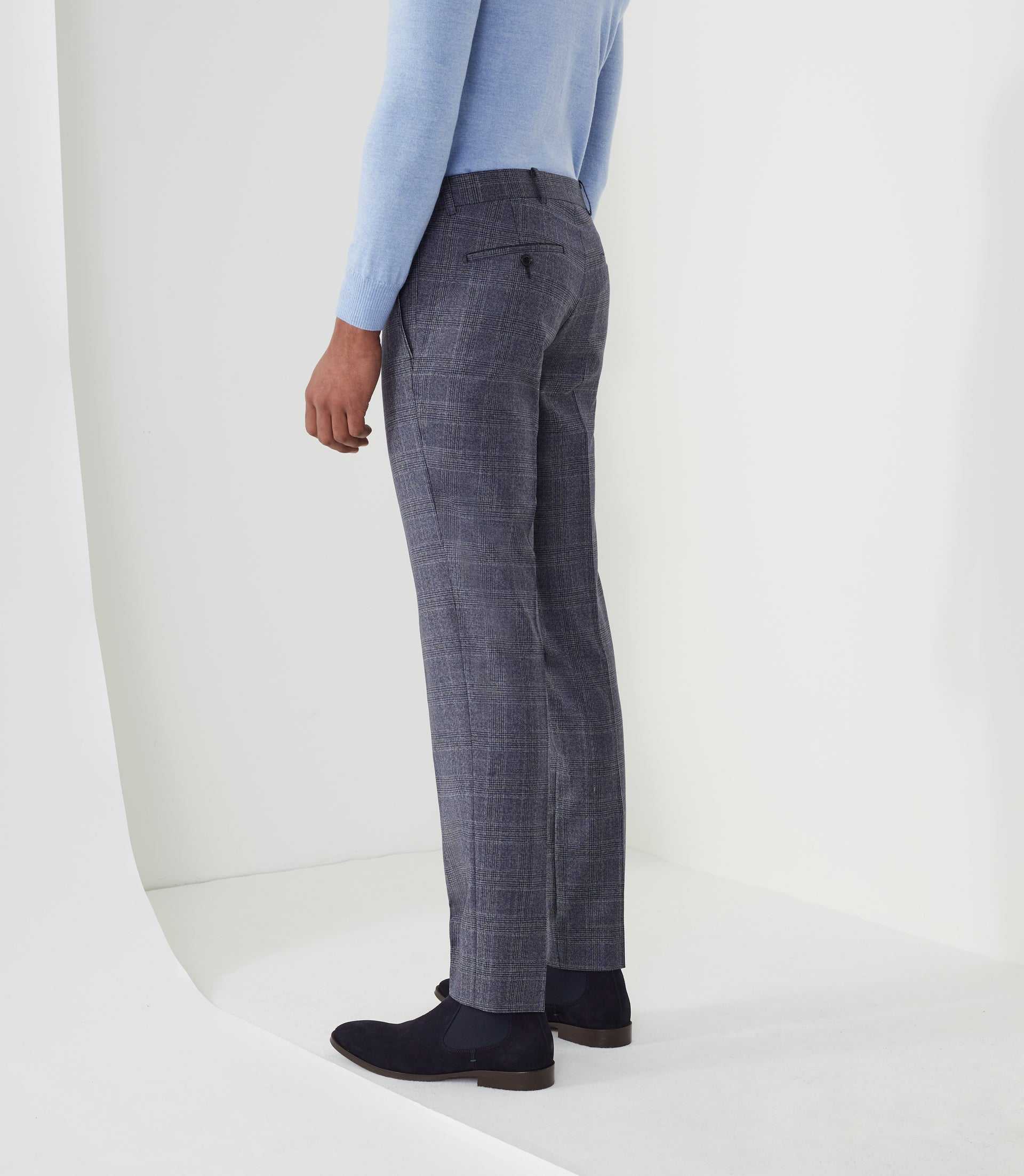 Pantalon ville Prince de Galles bleu "Négerie" - IZAC
