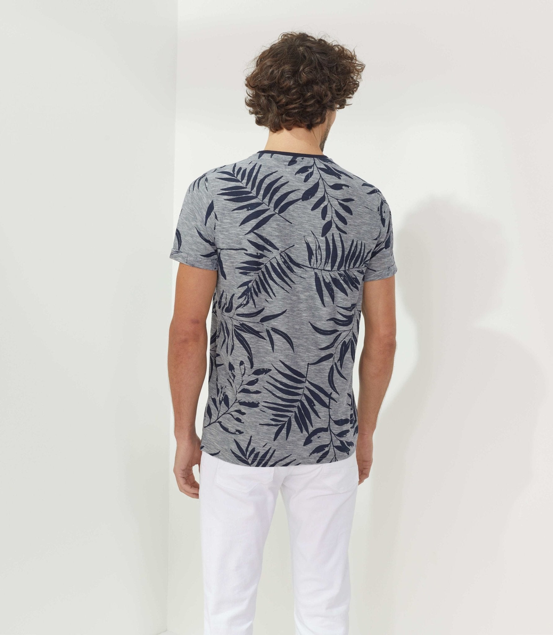 T-shirt col rond imprimé marine "Xingarout" - IZAC