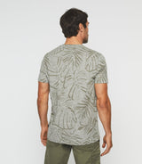 T-shirt col rond à imprimé kaki "Gabin" - IZAC