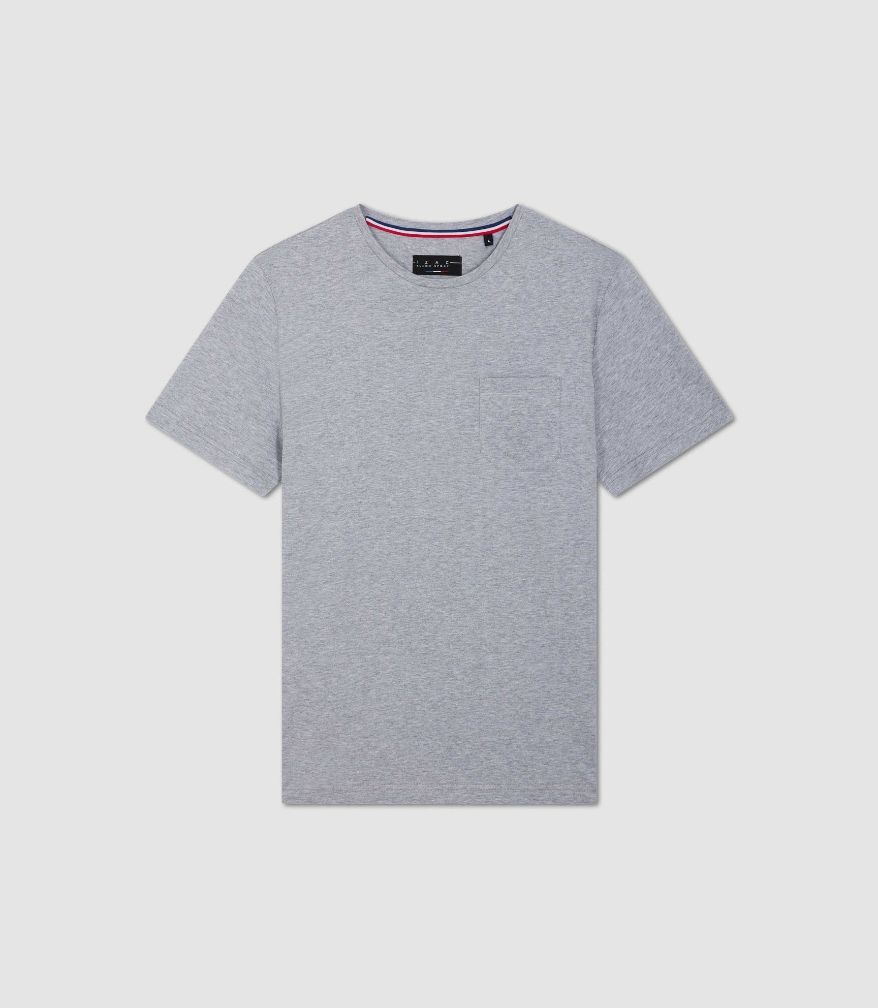 T-shirt col rond gris chiné "Gabriel" - IZAC