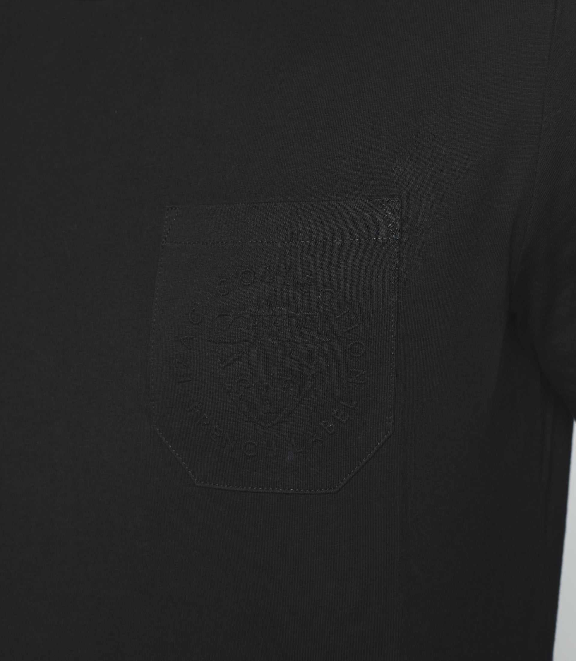 T-shirt col rond noir "Gabriel" - IZAC