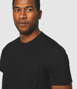 T-shirt col rond noir "Gabriel" - IZAC