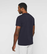 T-shirt avec logo col rond marine "Gaye" - IZAC