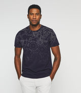 T-shirt logo col rond marine "Georges" - IZAC