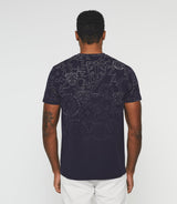 T-shirt logo col rond marine "Georges" - IZAC