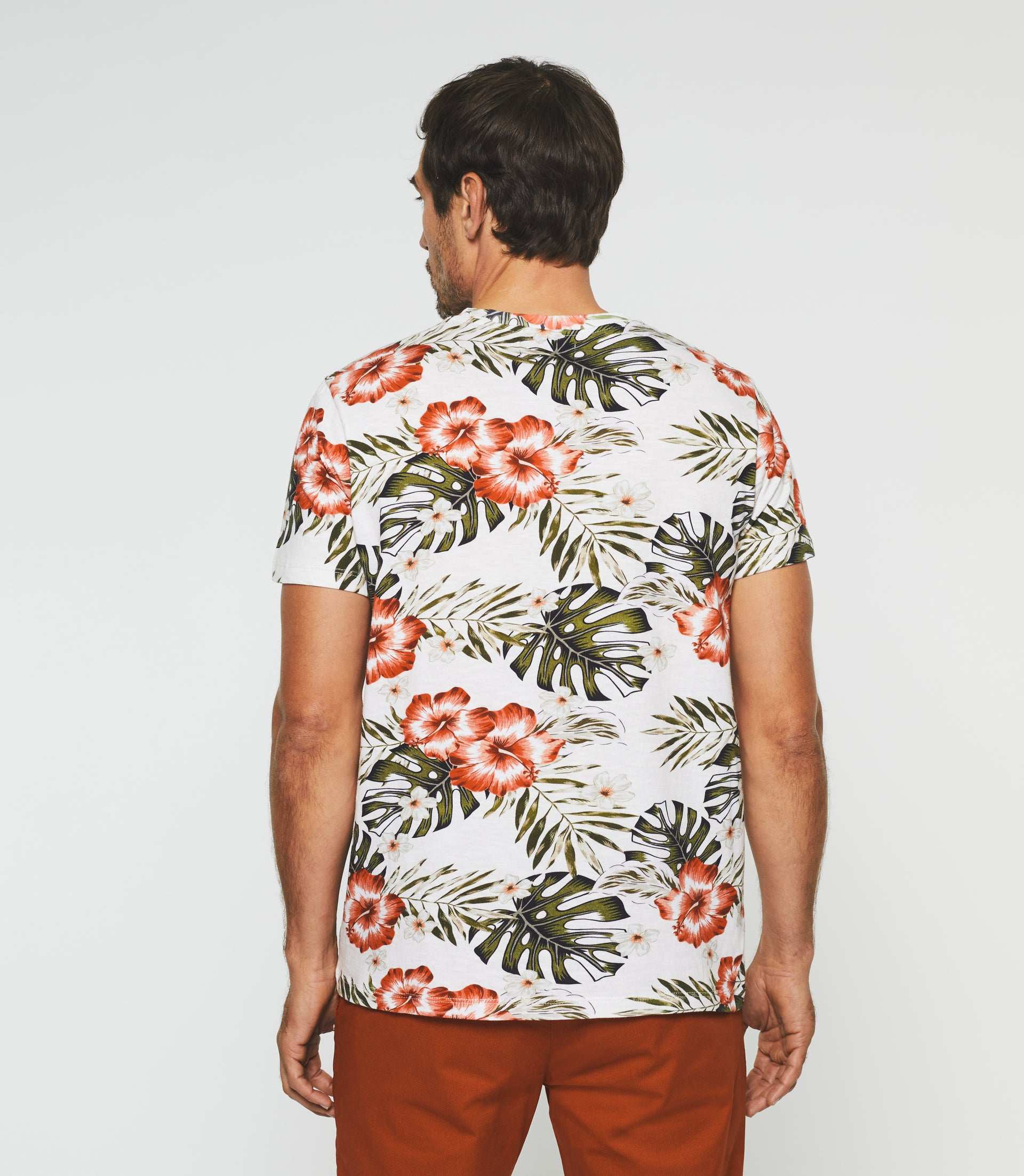 T-shirt à imprimé blanc "Guewen" - IZAC