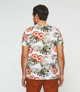 T-shirt à imprimé blanc "Guewen" - IZAC