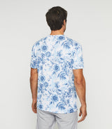T-shirt à imprimé blanc et bleu "Guilian" - IZAC