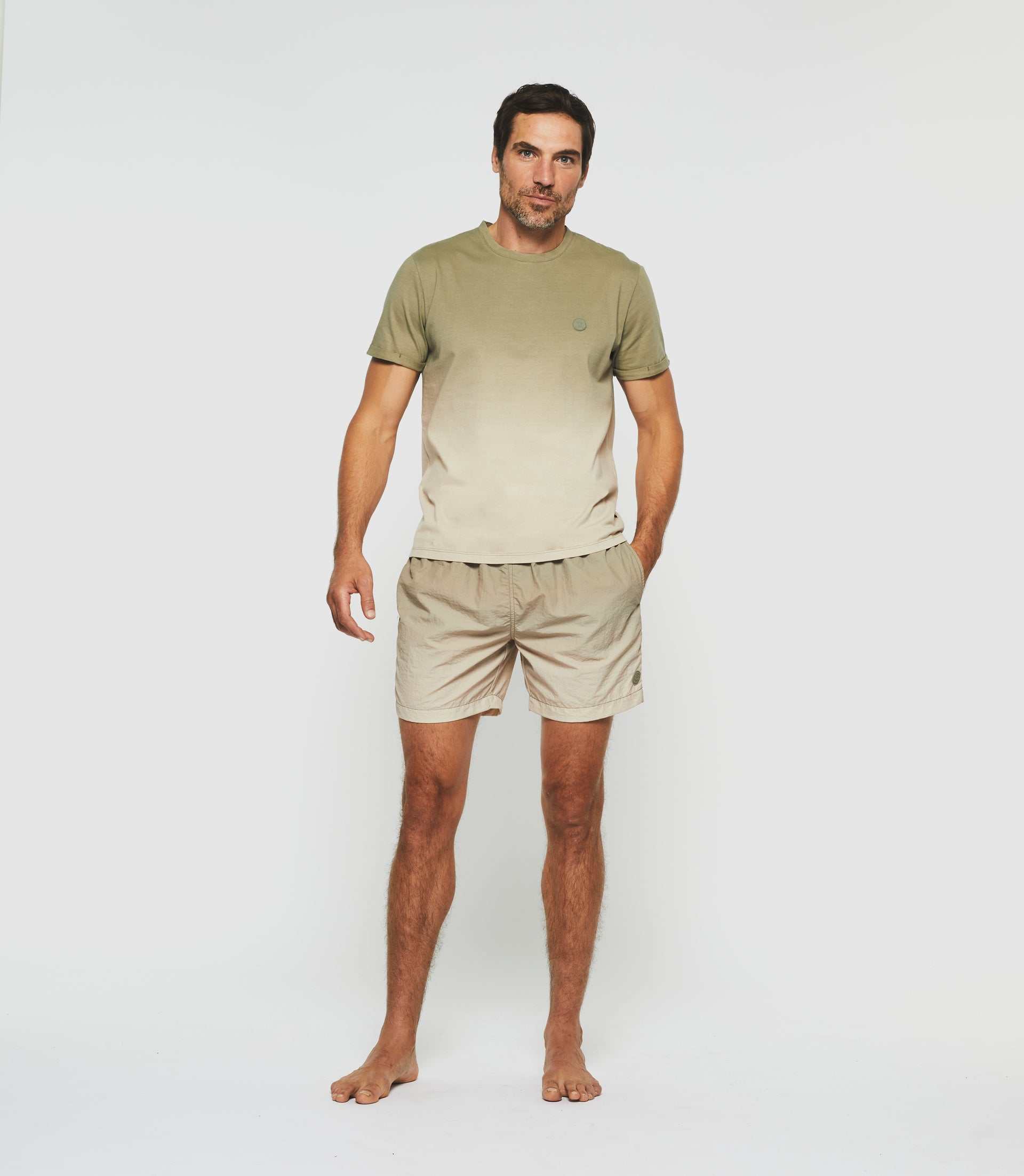 T-shirt dégradé kaki "Guyto" - IZAC