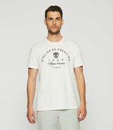 T-shirt à manches courtes brodé écru GUY - IZAC