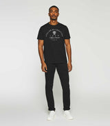 T-shirt brodé manches courtes noir GUY - IZAC