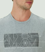T-shirt imprimé gris chiné "Cali" - IZAC