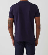 T-shirt col rond avec logo marine "Hamilton" - IZAC