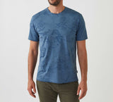 T-shirt col rond manches courtes bleu "Harry" - IZAC