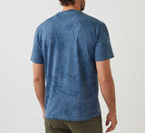 T-shirt col rond manches courtes bleu "Harry" - IZAC