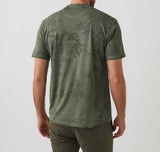 T-shirt à manches courtes col rond kaki "Harry" - IZAC