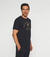 T-shirt manches courtes avec imprimé logo marine NOLAN - IZAC