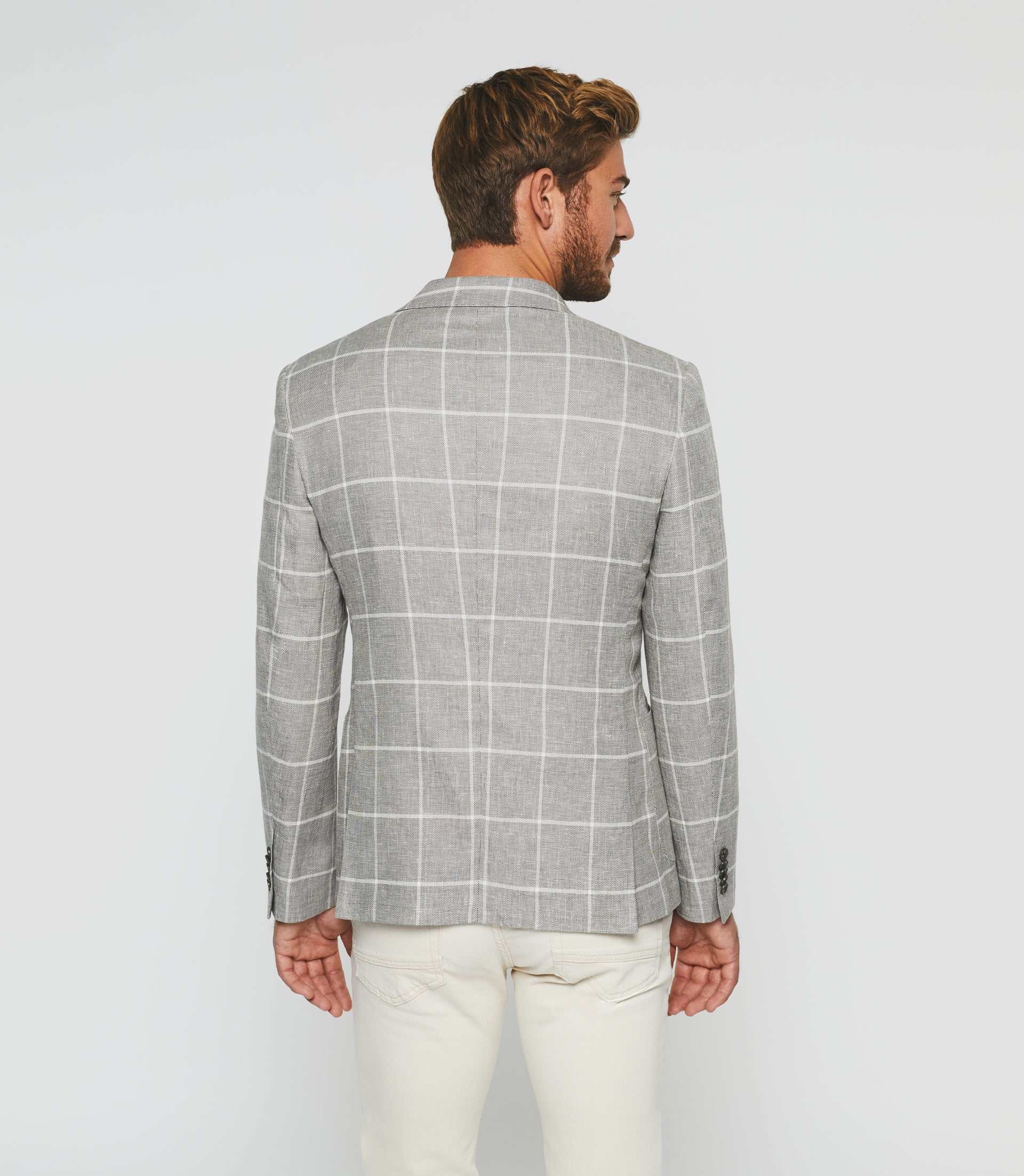Veste casual à carreaux kaki "Alfeo" - IZAC