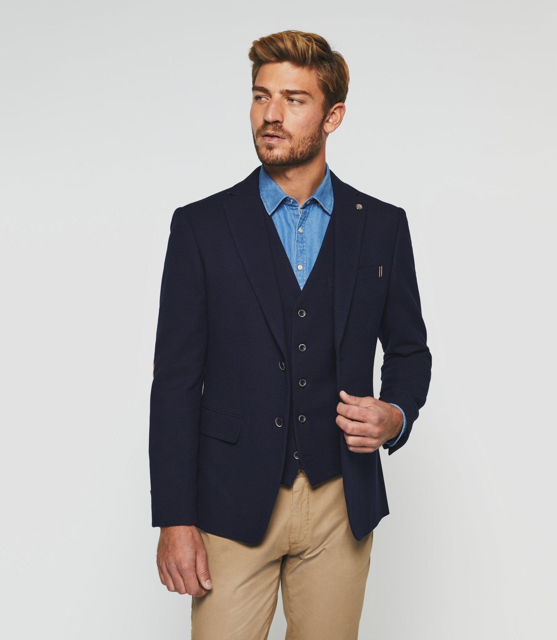 Veste casual marine "Amirage" - IZAC