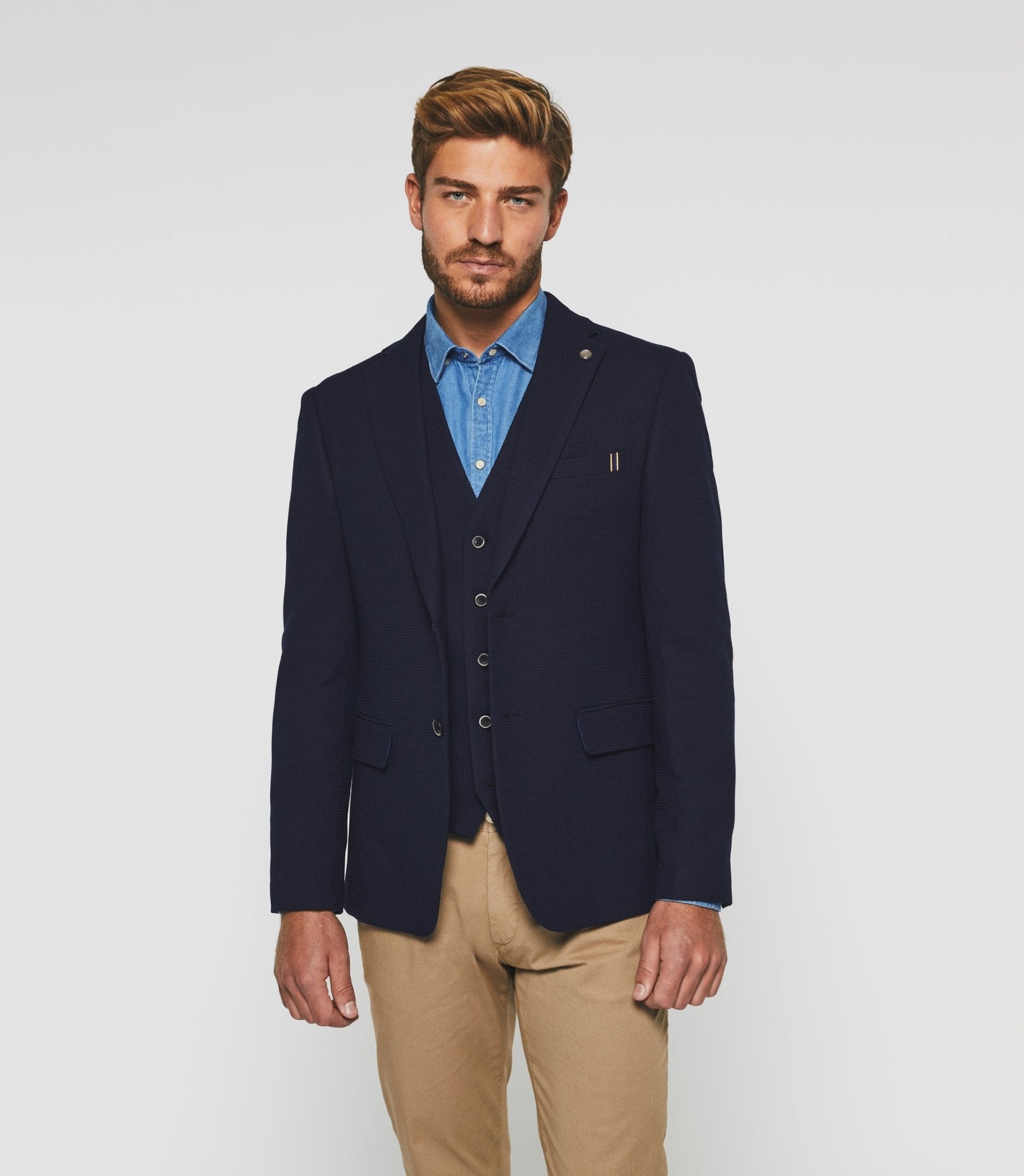 Veste casual marine "Amirage" - IZAC
