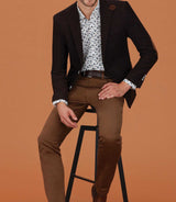 Veste casual velours marron "Iconique" - IZAC