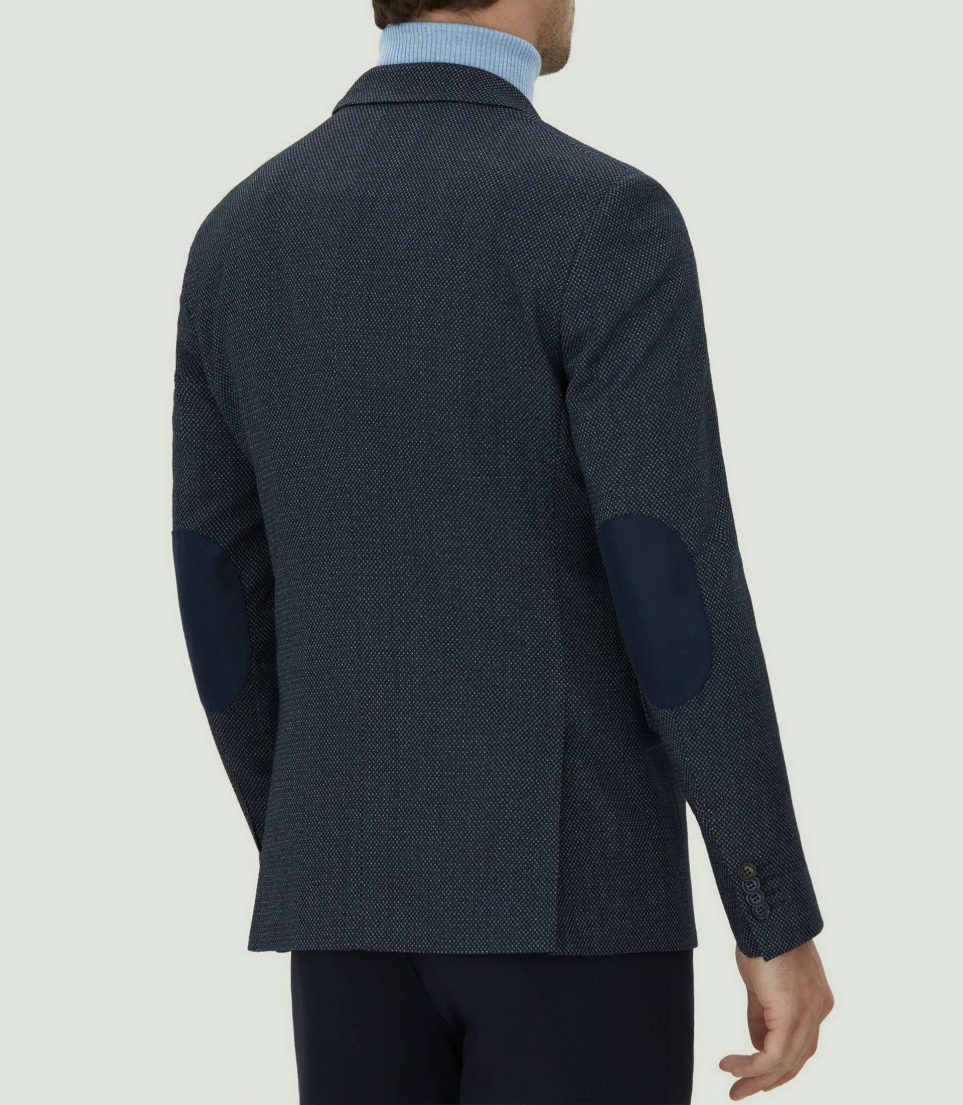 Veste casual marine détails suède "Incognito" - IZAC