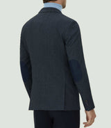 Veste casual marine détails suède "Incognito" - IZAC