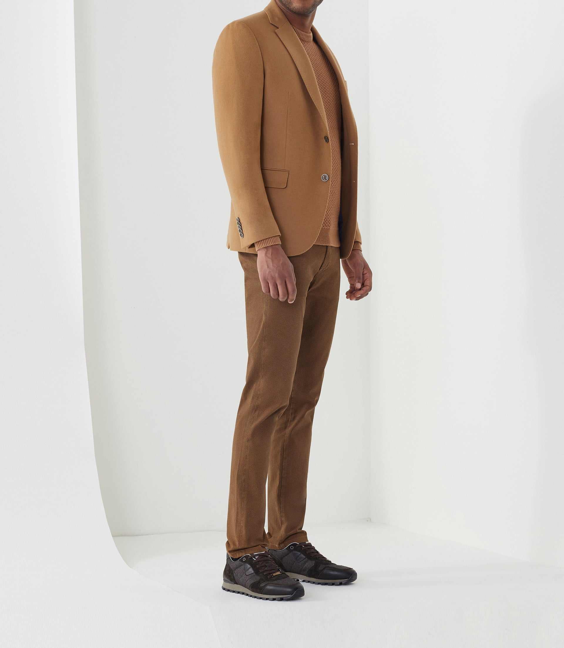 Veste casual avec cachemire camel "Raffineur" - IZAC
