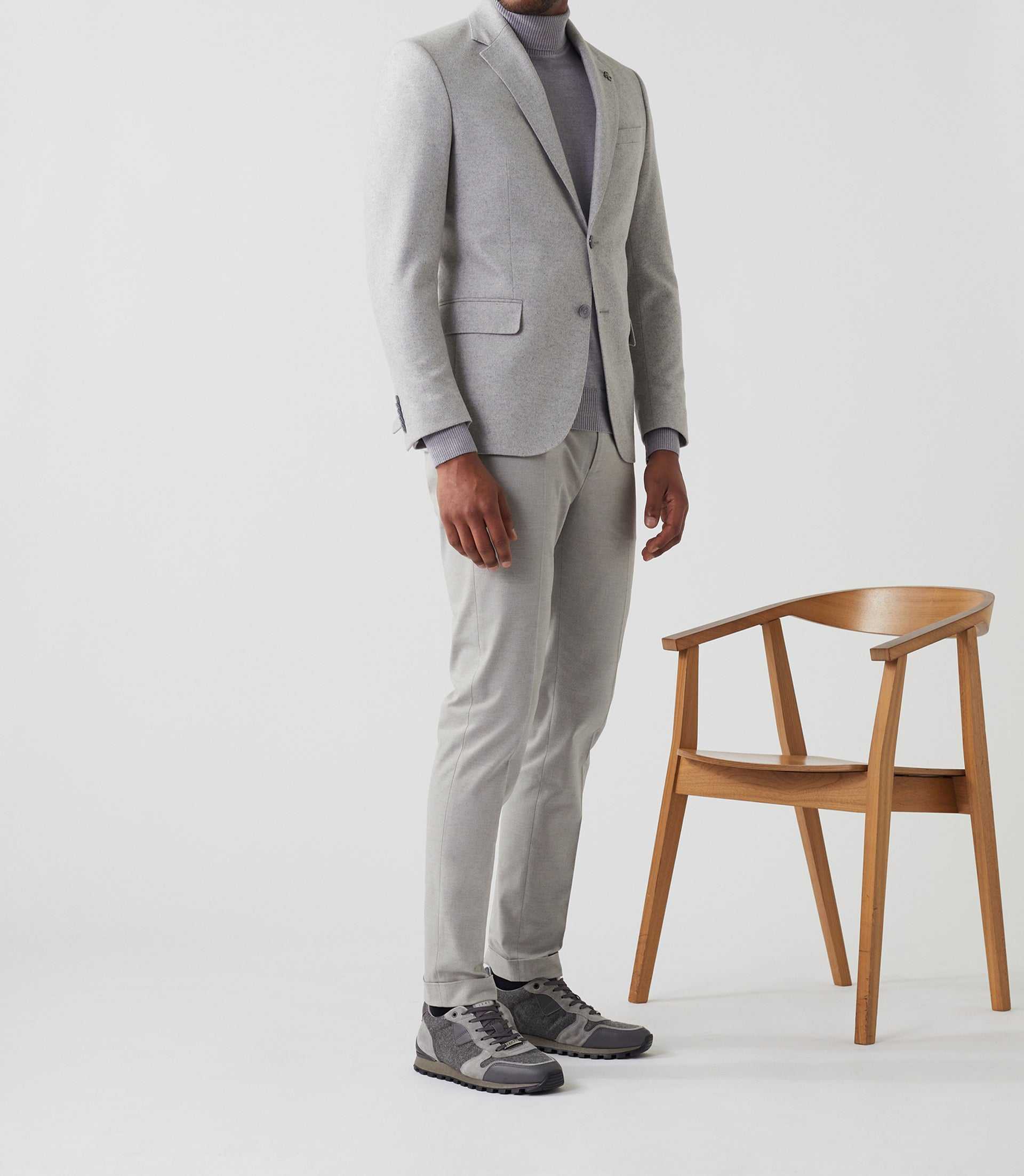 Veste casual avec cachemire gris clair "Raffineur" - IZAC